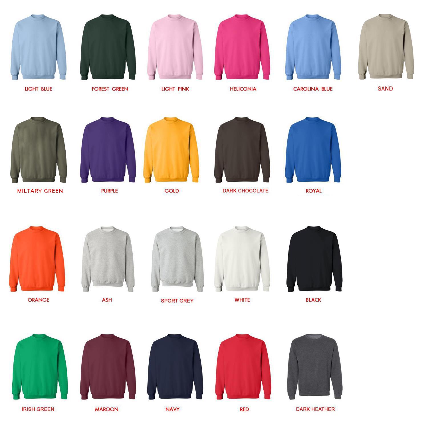 sweatshirt color chart - Ponyo UK Shop