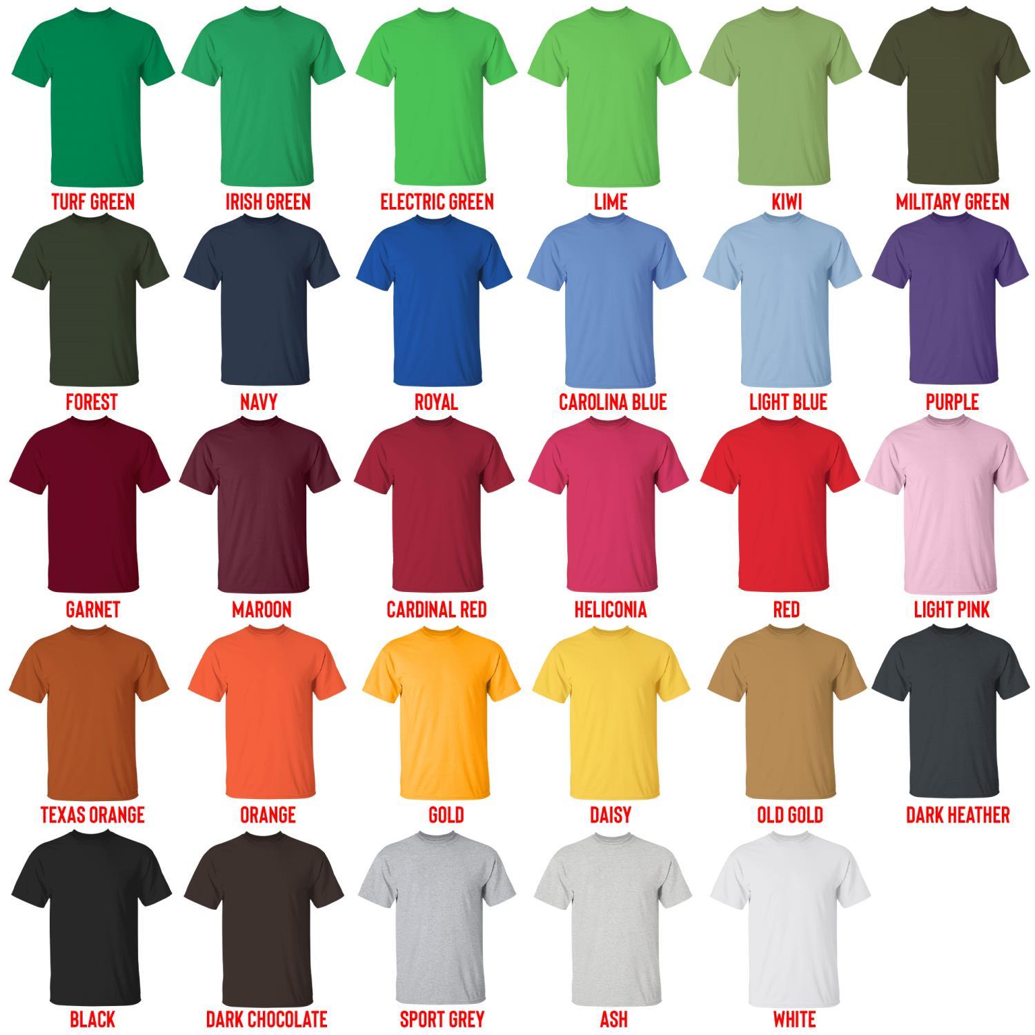 t shirt color chart - Ponyo UK Shop