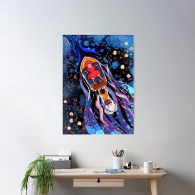 Alternative view of Cute Art Girl Swim Go Ghiblis Away Poster