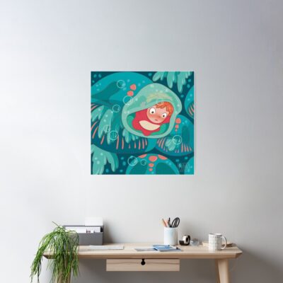 Alternative view of Timeless Vintage Print Design Ponyo Poster