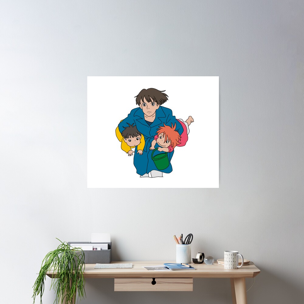 Ponyo Sosuke Best Mom Running Illustration Poster - Image 2