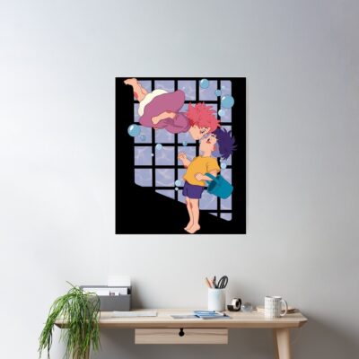 Alternative view of Modern Graphic Print  Ponyo Poster