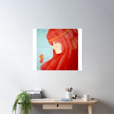 Alternative view of Retro Inspired Graphic Artwork Ponyo Poster