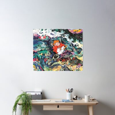 Alternative view of Retro Graphic Design Series Ponyo Poster