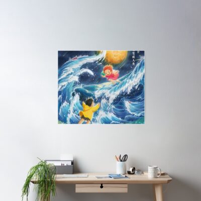 Alternative view of Vintage Exclusive Fan Artwork Ponyo Poster