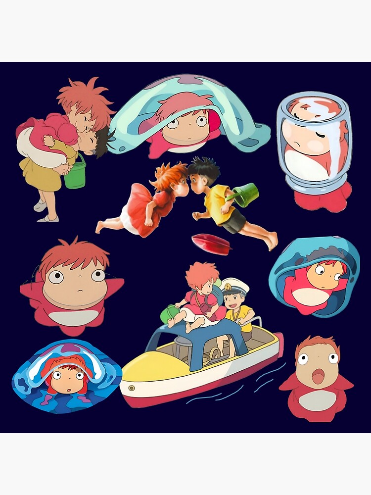 Ponyo Fantasy Artwork Throw Pillow - Image 2