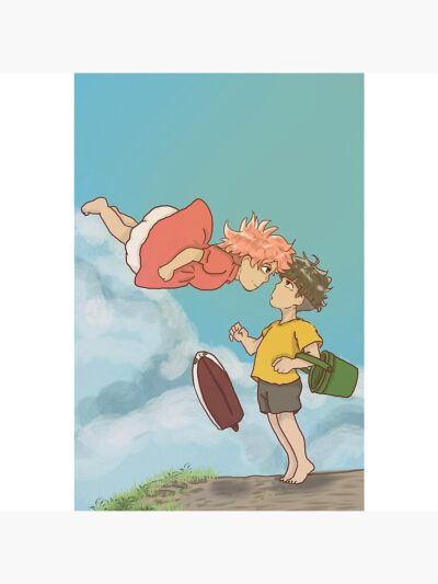 Alternative view of Ponyo Water Adventure Throw Pillow