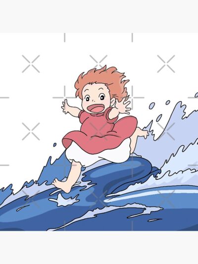 Alternative view of Ponyo Seaside Memories Throw Pillow