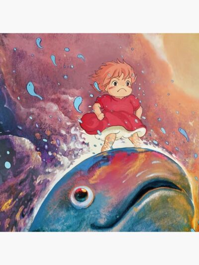 Alternative view of Ponyo Artistic  Throw Pillow