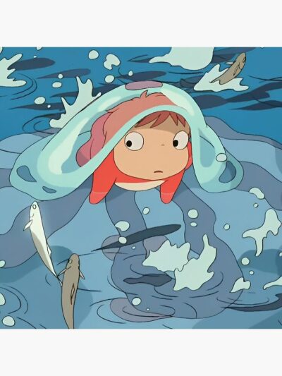 Alternative view of Ponyo Coastal Escape Throw Pillow