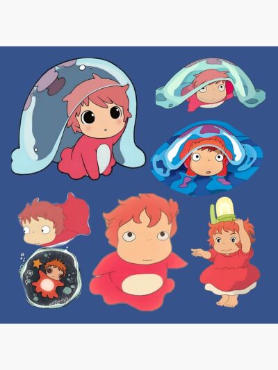 Alternative view of Ponyo Ocean Wonder Throw Pillow
