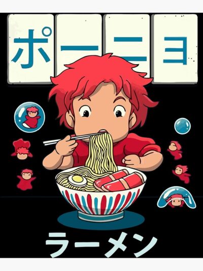 Alternative view of Authentic Retro Merchandise Style Ponyo Shower Curtain
