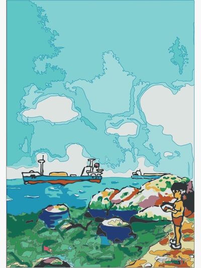 Alternative view of Sousuke Finds Ponyo Tapestry