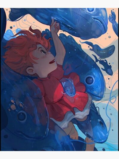 Alternative view of Vintage Classic Design  Ponyo Tapestry