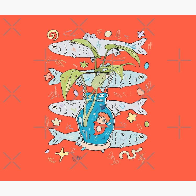 Timeless Vintage Print Design Ponyo Tote Bag - Image 2