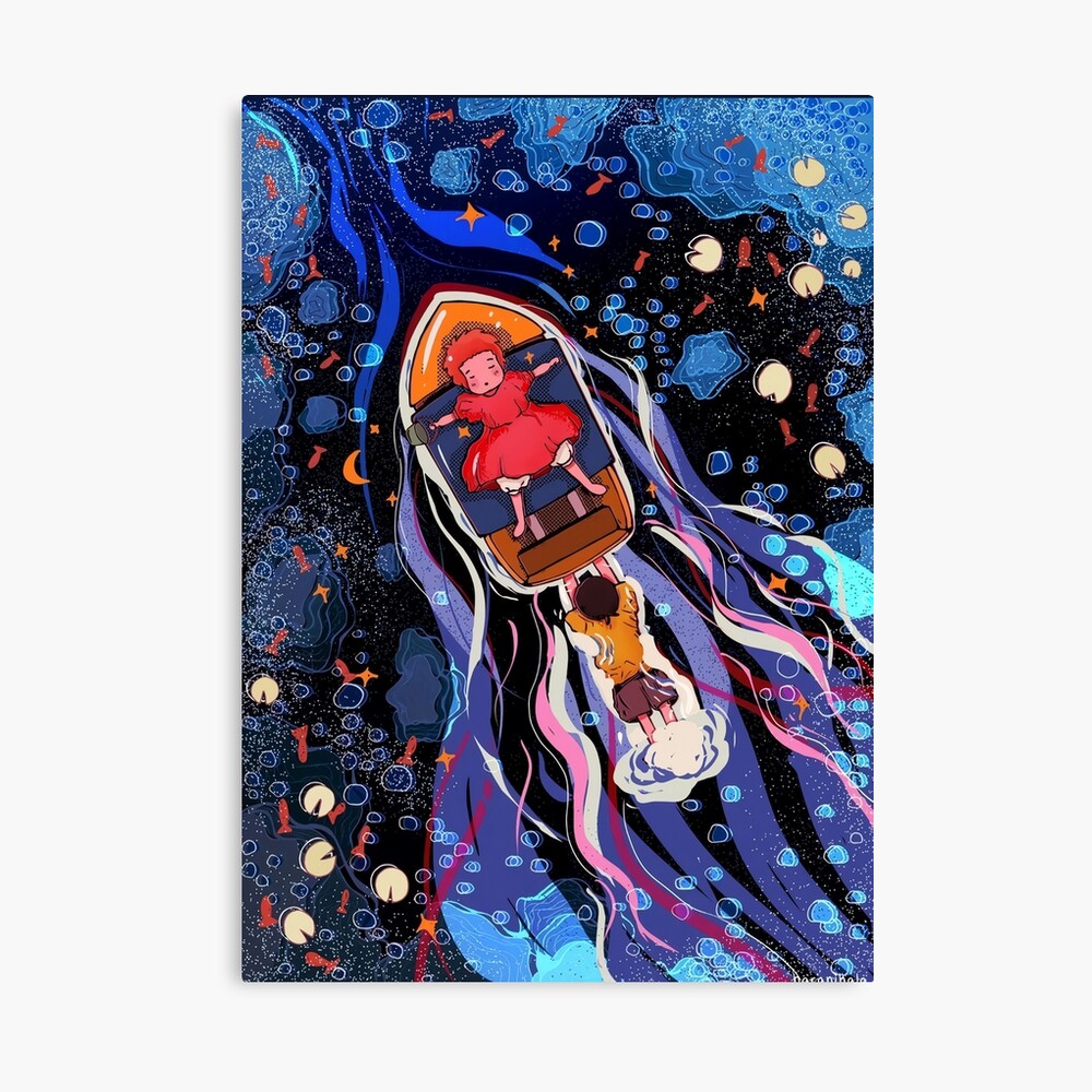 Cute Art Girl Swim Go Ghiblis Away Poster