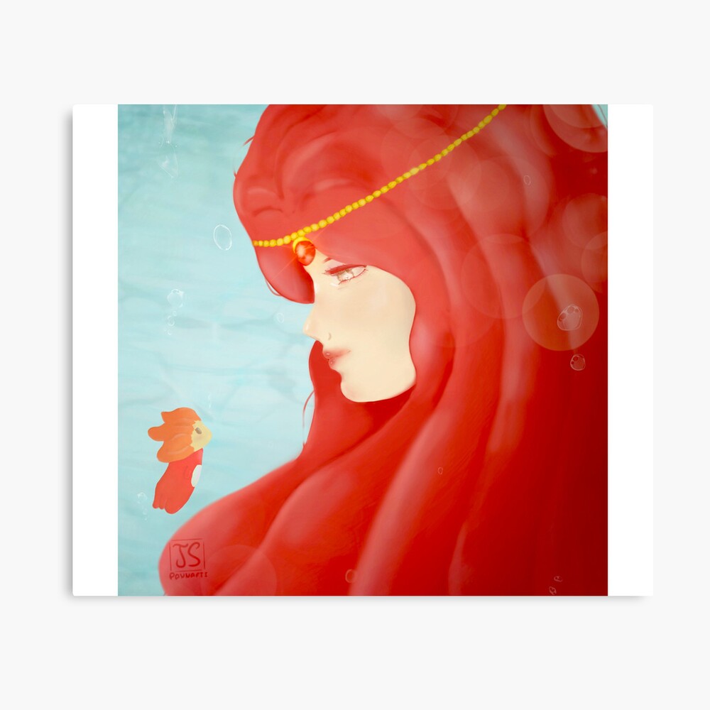 Retro Inspired Graphic Artwork Ponyo Poster
