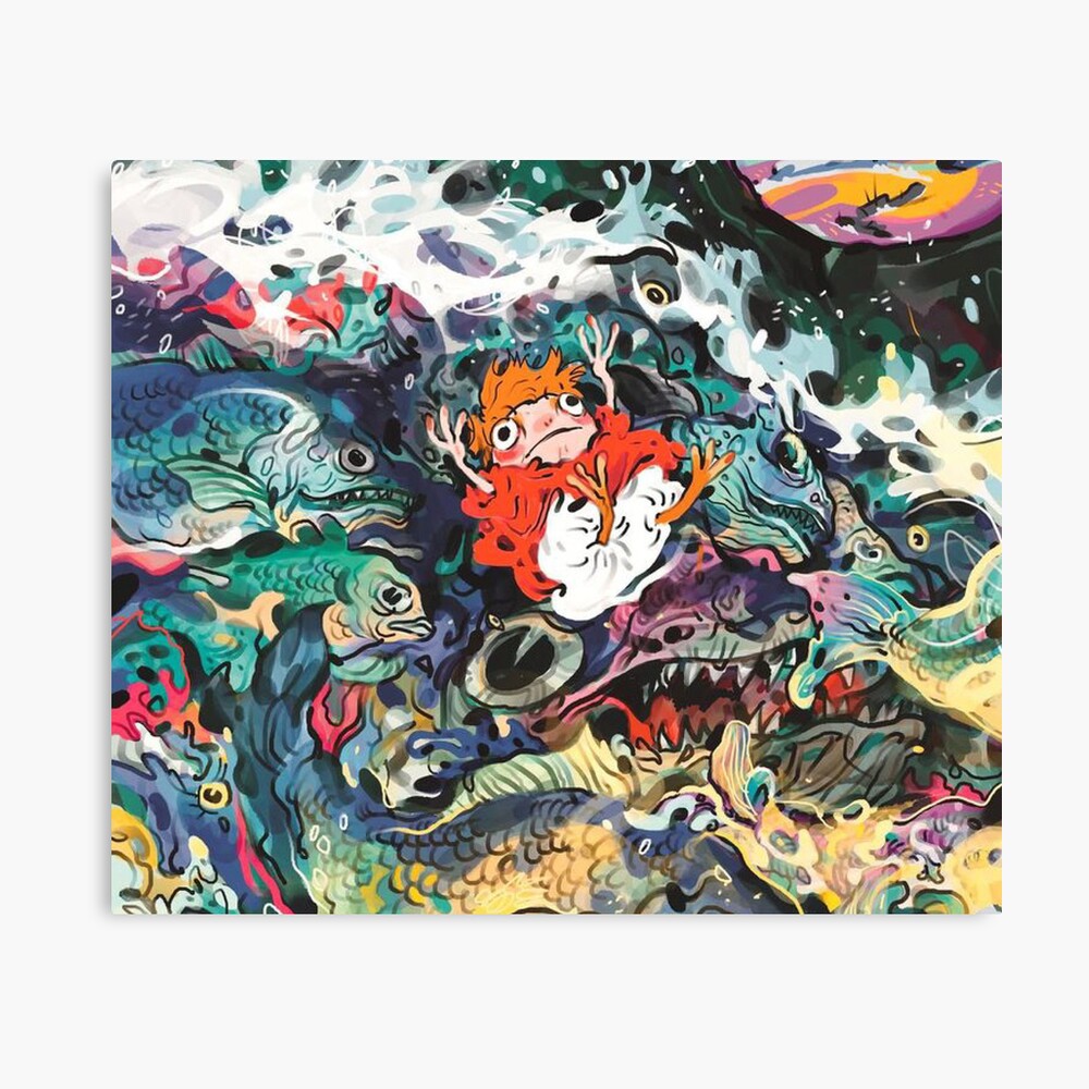 Retro Graphic Design Series Ponyo Poster