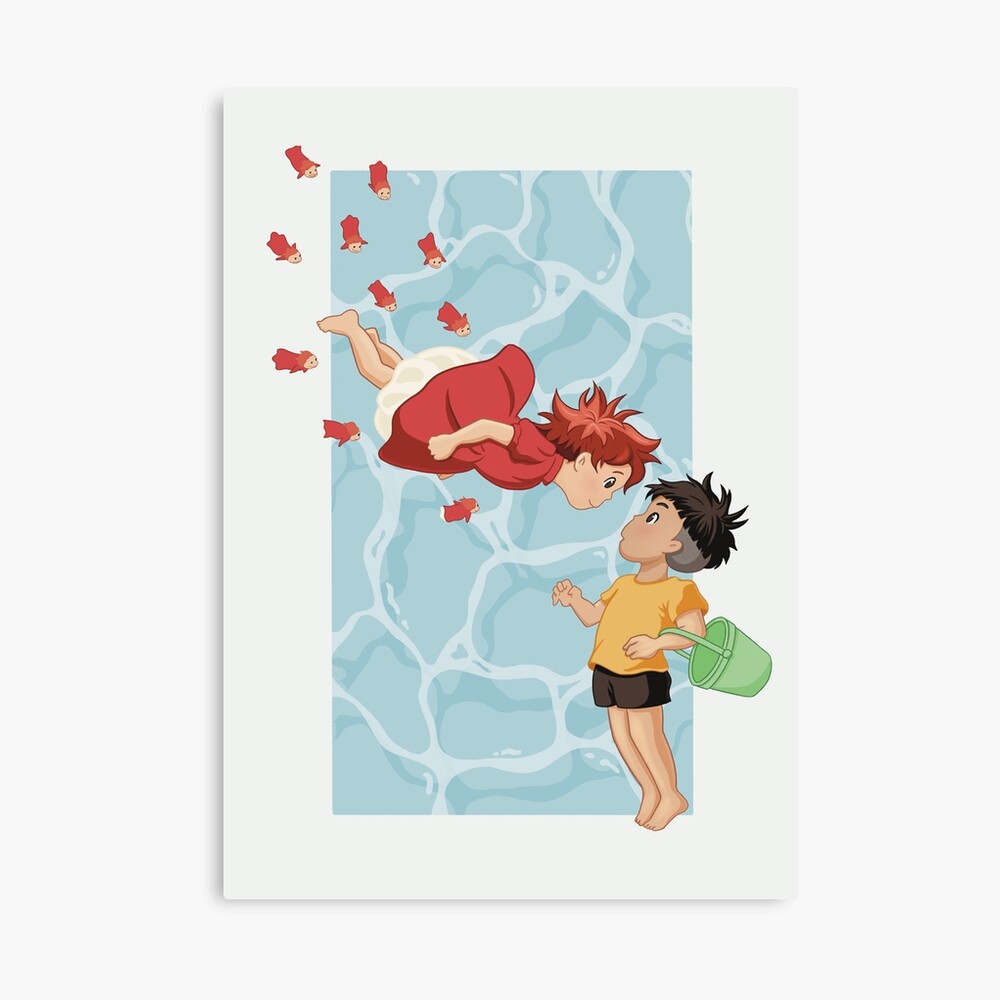 Retro Graphic Design Series Ponyo Poster