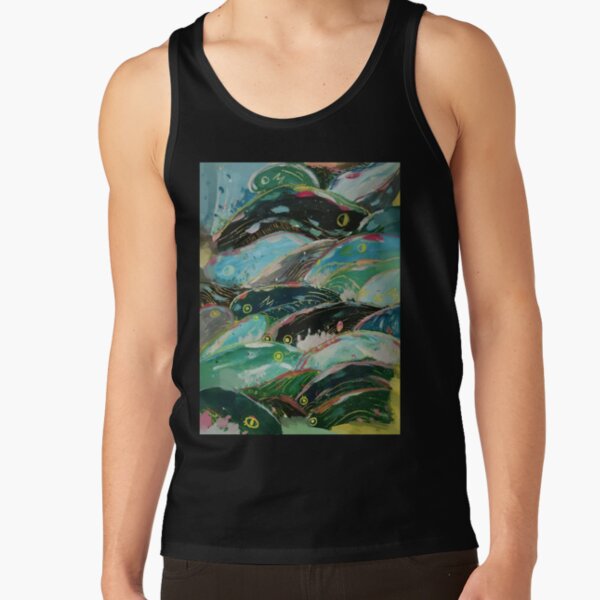 Ponyo Vintage Anime Illustration Artwork Tank Top - Image 3