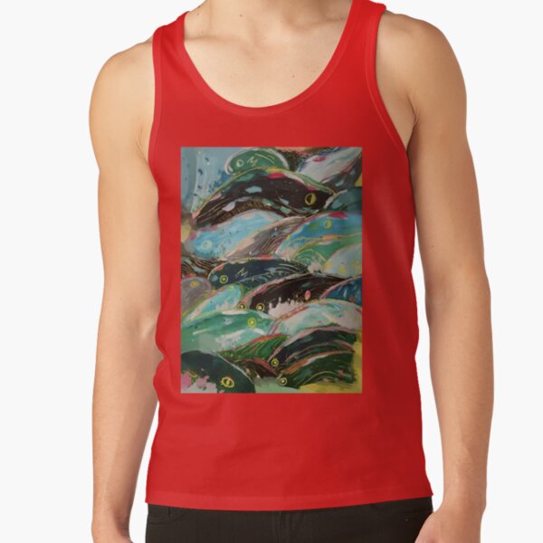 Ponyo Vintage Anime Illustration Artwork Tank Top - Image 5