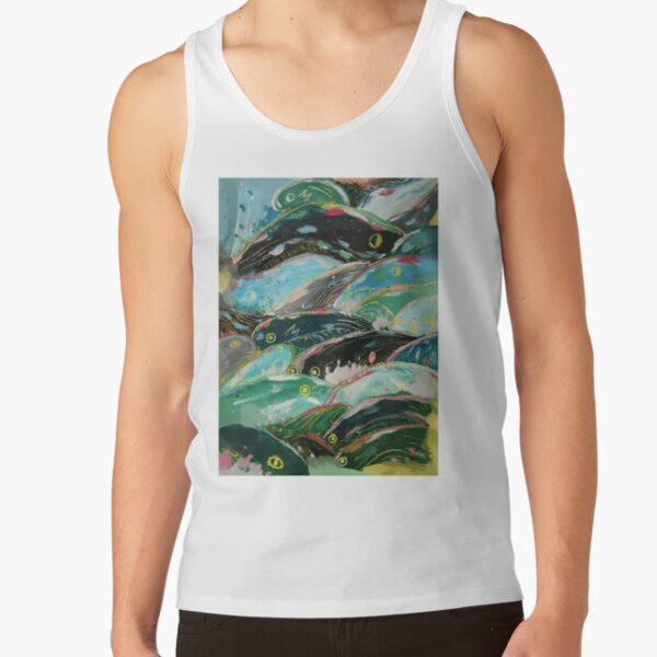 Ponyo Vintage Anime Illustration Artwork Tank Top - Image 2