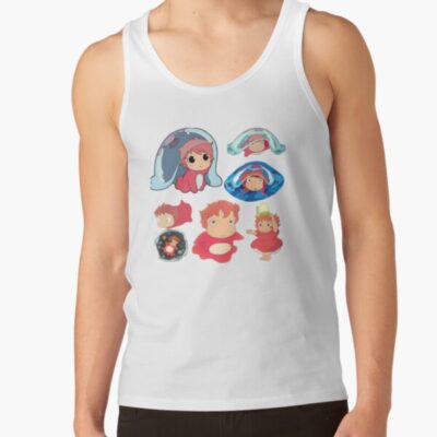 Alternative view of Ponyo Cute Watercolor Anime Design Tank Top