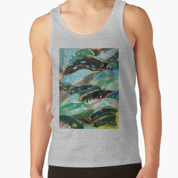 Ponyo Vintage Anime Illustration Artwork Tank Top - Image 4