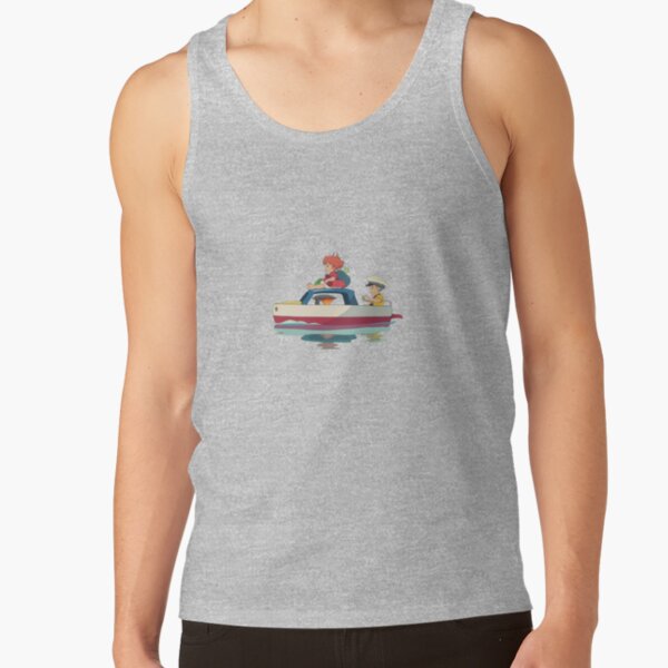 Ponyo And Sosuke Ocean Adventure Artwork Tank Top - Image 3