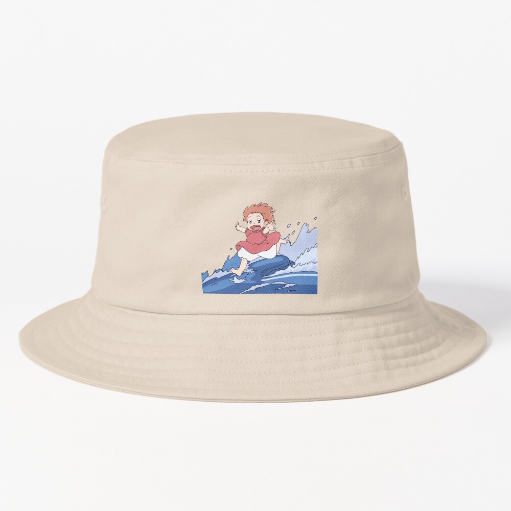 Modern Graphic Print Artwork Ponyo Bucket Hat