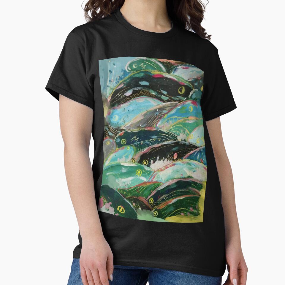 Ponyo Vintage Anime Illustration T-shirt - Image 3