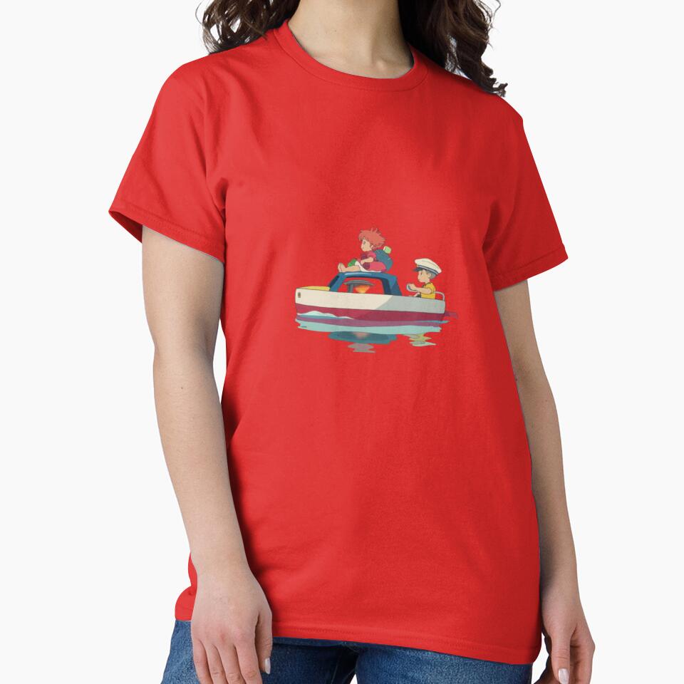 Ponyo And Sosuke Ocean Adventure Artwork T-shirt