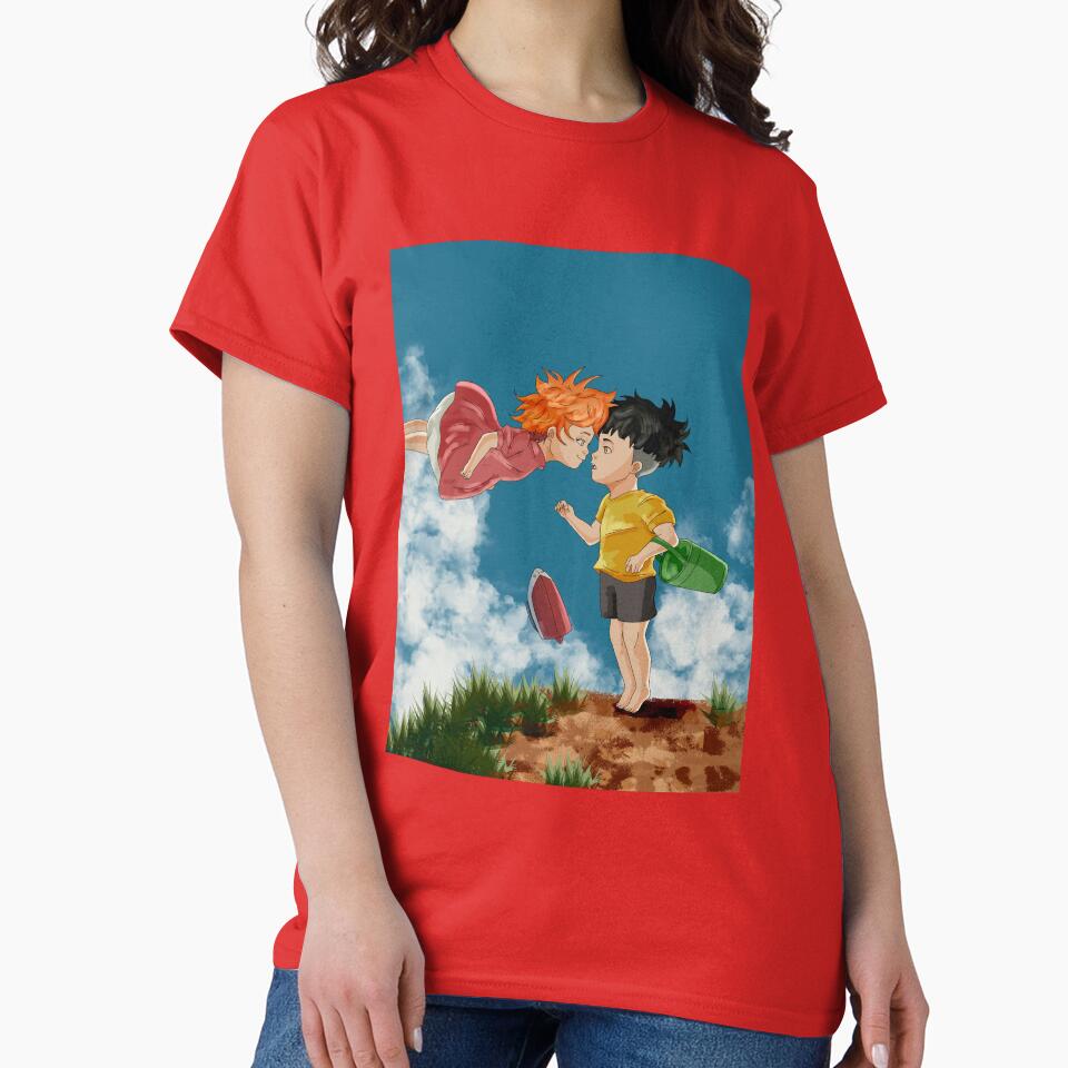 Ponyo And Sosuke Heartwarming Journey Design T-shirt - Image 5