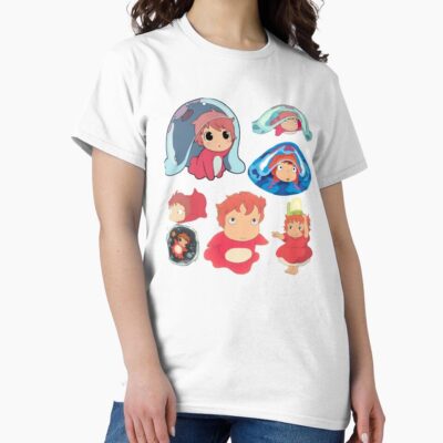 Alternative view of Ponyo Cute Watercolor Anime Design T-shirt