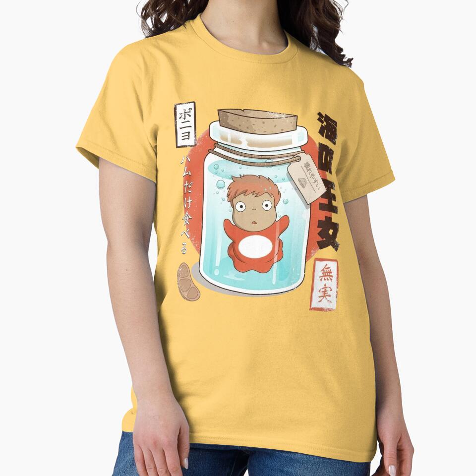 Ponyo And Sosuke Colorful Fantasy Vintage Design T-shirt