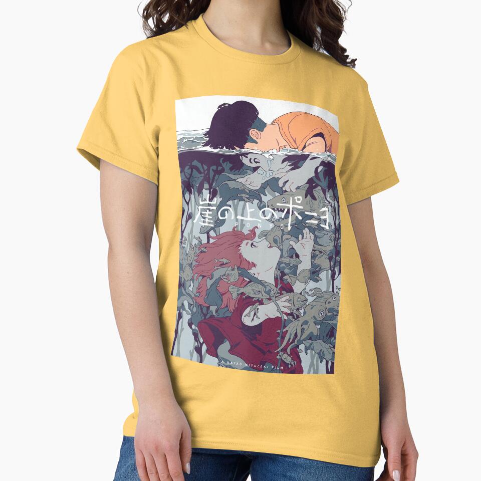 Ponyo And Sosuke Magical Friendship Design T-shirt