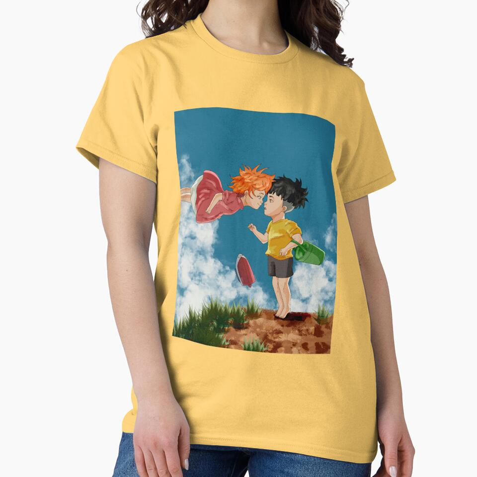 Ponyo And Sosuke Heartwarming Journey Design T-shirt - Image 6