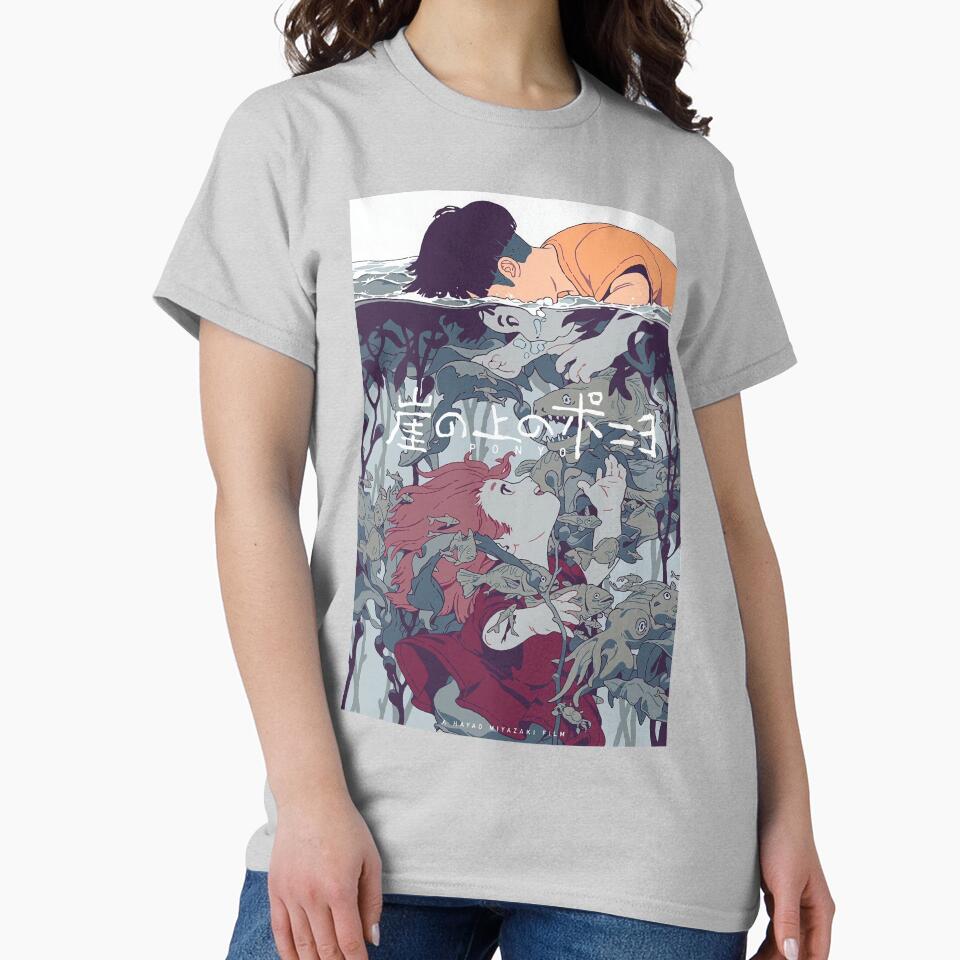 Ponyo And Sosuke Magical Friendship Design T-shirt - Image 4