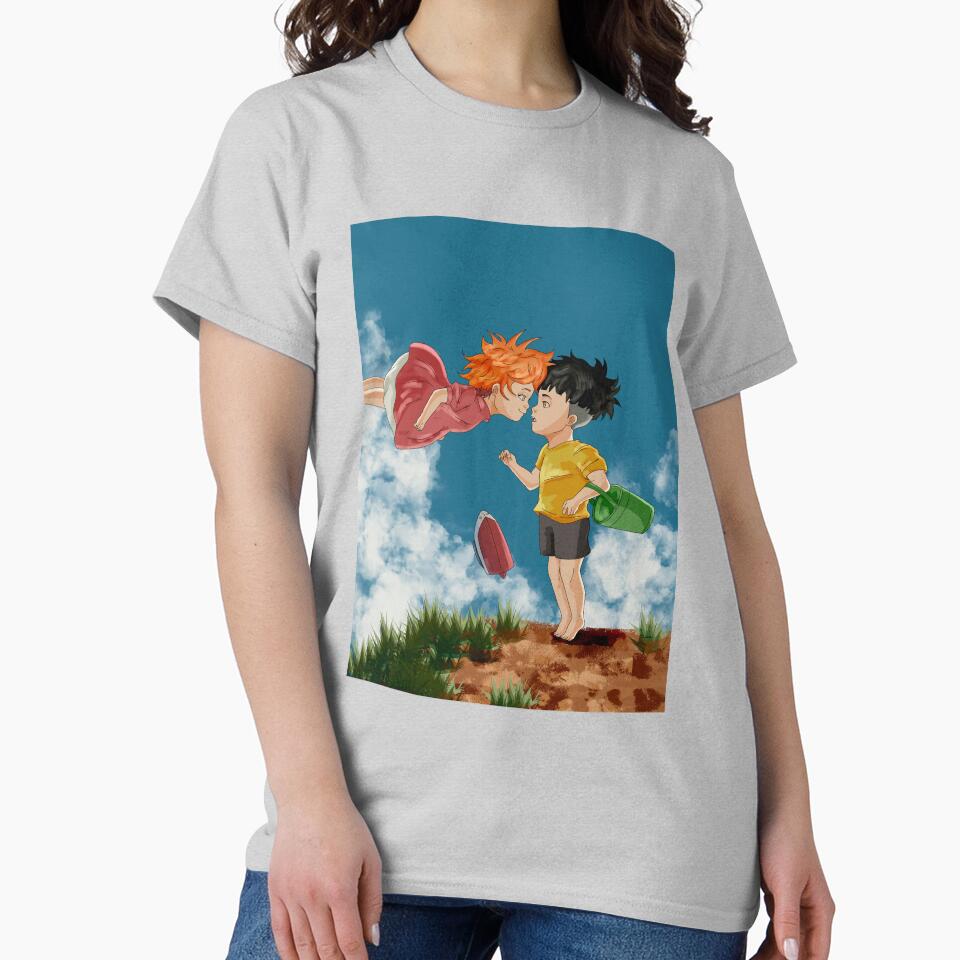 Ponyo And Sosuke Heartwarming Journey Design T-shirt - Image 3