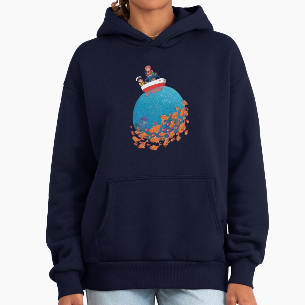 Ponyo Colorful Underwater Adventure Artwork Hoodie - Image 5