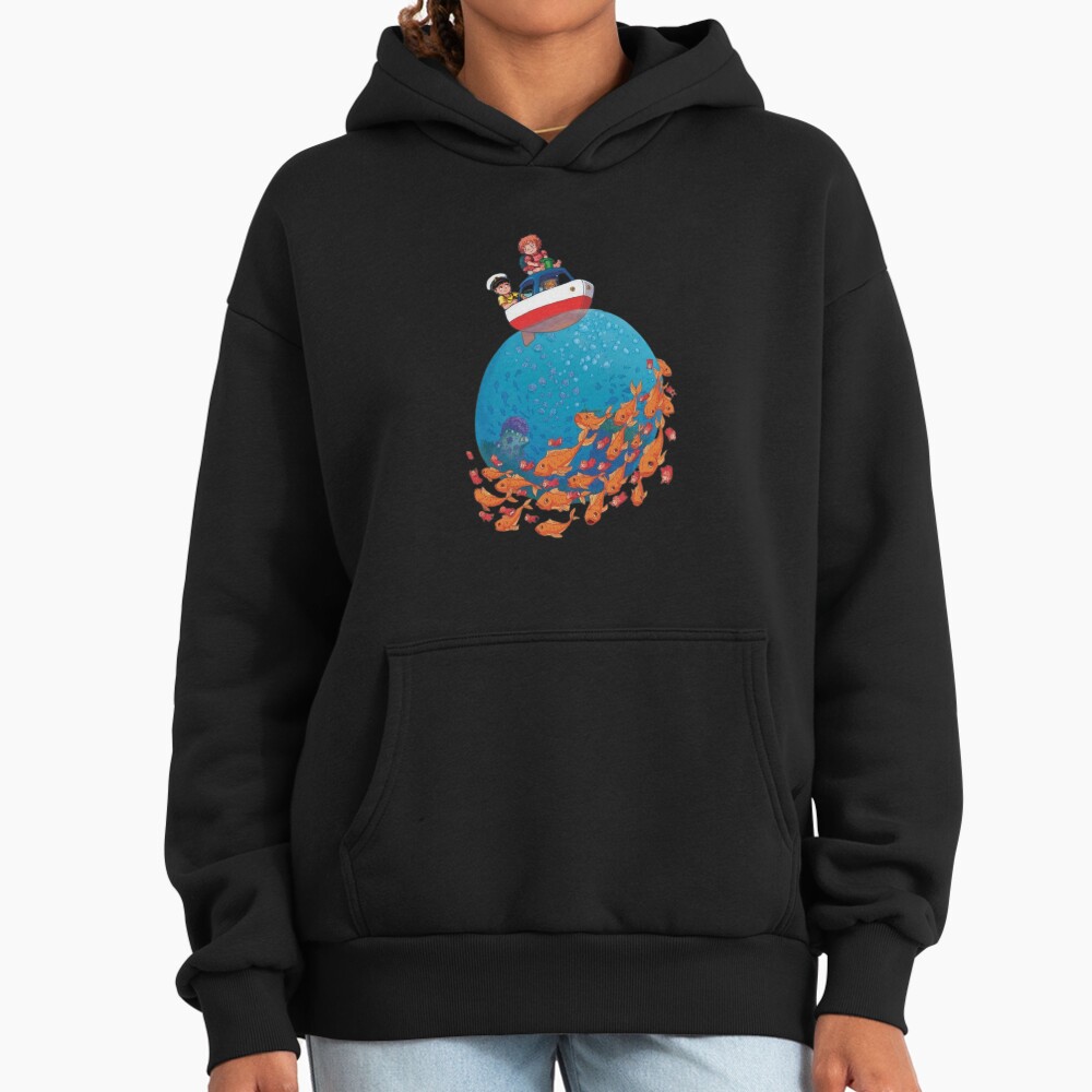 Ponyo Colorful Underwater Adventure Artwork Hoodie - Image 3
