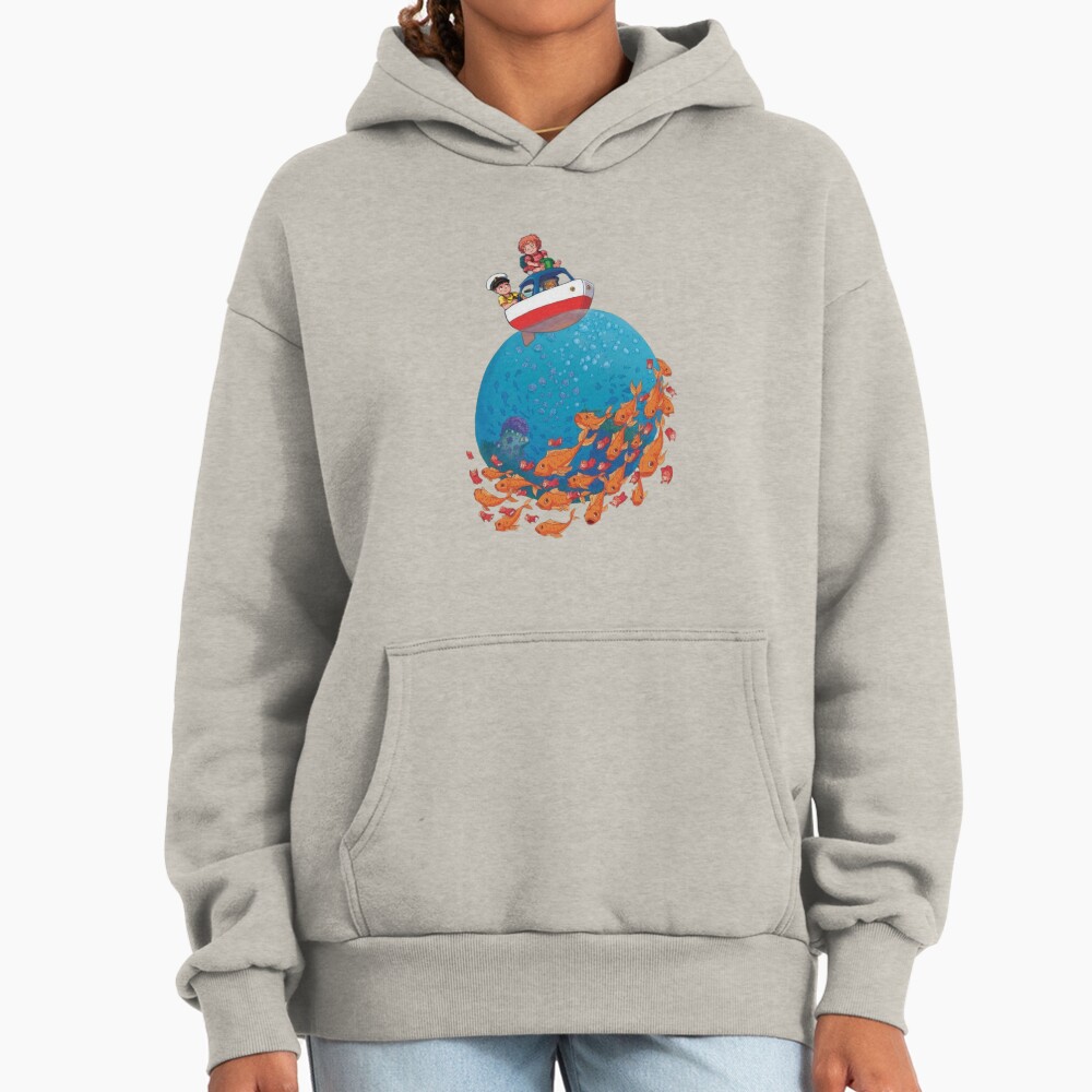 Ponyo Colorful Underwater Adventure Artwork Hoodie - Image 4