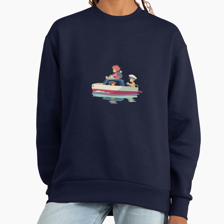 Ponyo And Sosuke Ocean Adventure Artwork Sweatshirt - Image 5