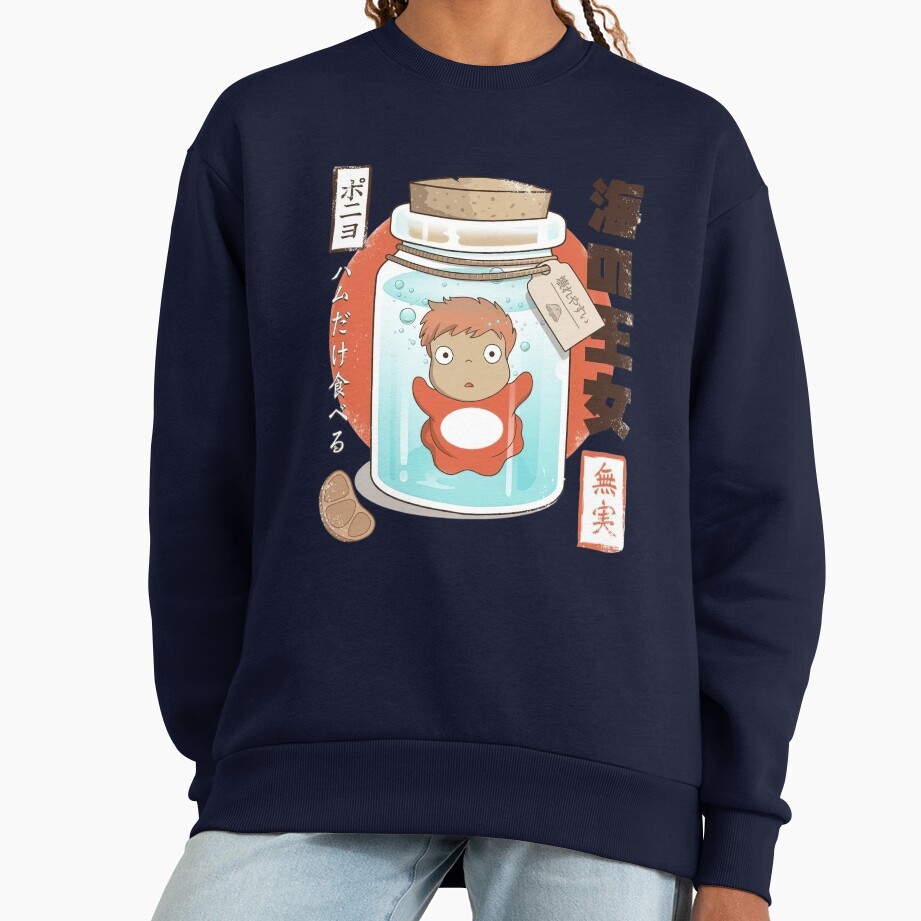 Ponyo And Sosuke Colorful Fantasy Vintage Design Sweatshirt - Image 5