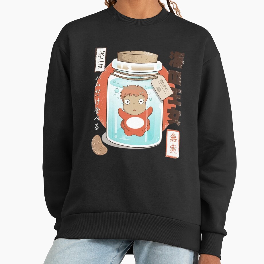 Ponyo And Sosuke Colorful Fantasy Vintage Design Sweatshirt - Image 3