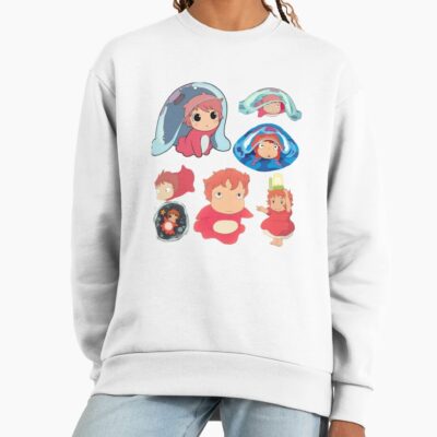 Alternative view of Ponyo Cute Watercolor Anime Design Sweatshirt
