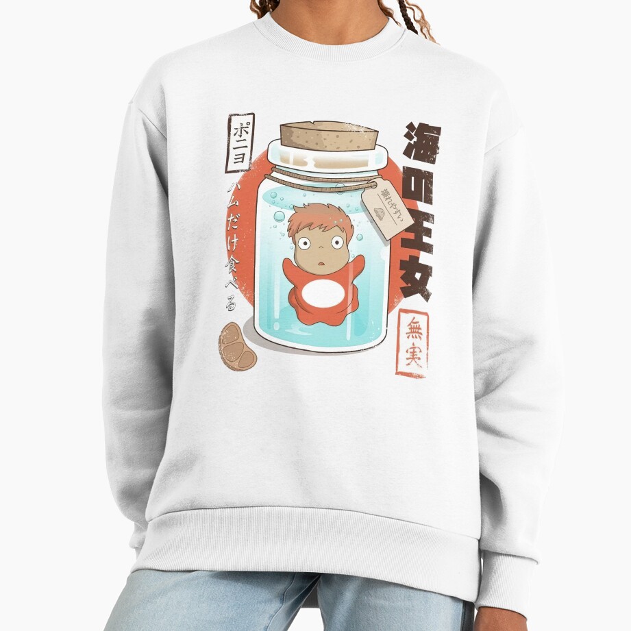 Ponyo And Sosuke Colorful Fantasy Vintage Design Sweatshirt - Image 2