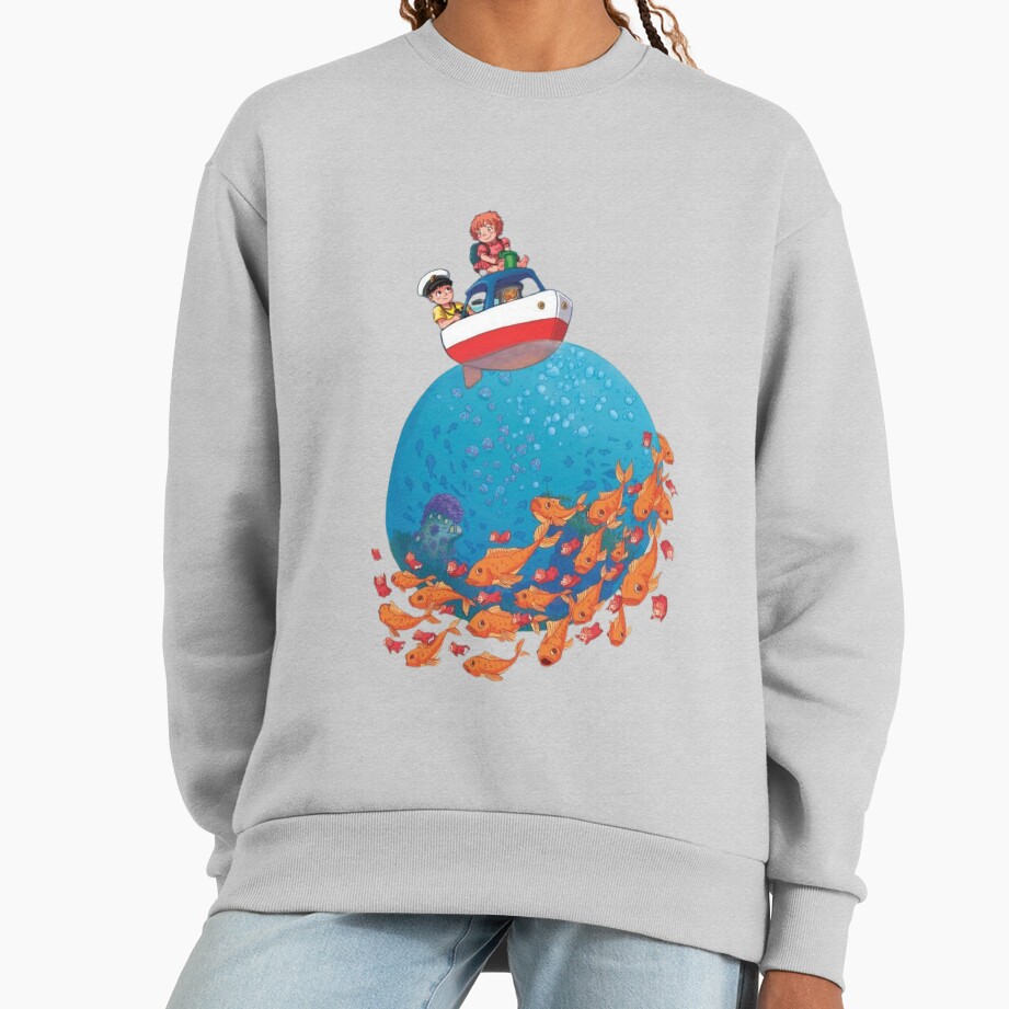 Ponyo Colorful Underwater Adventure Artwork Sweatshirt - Image 4