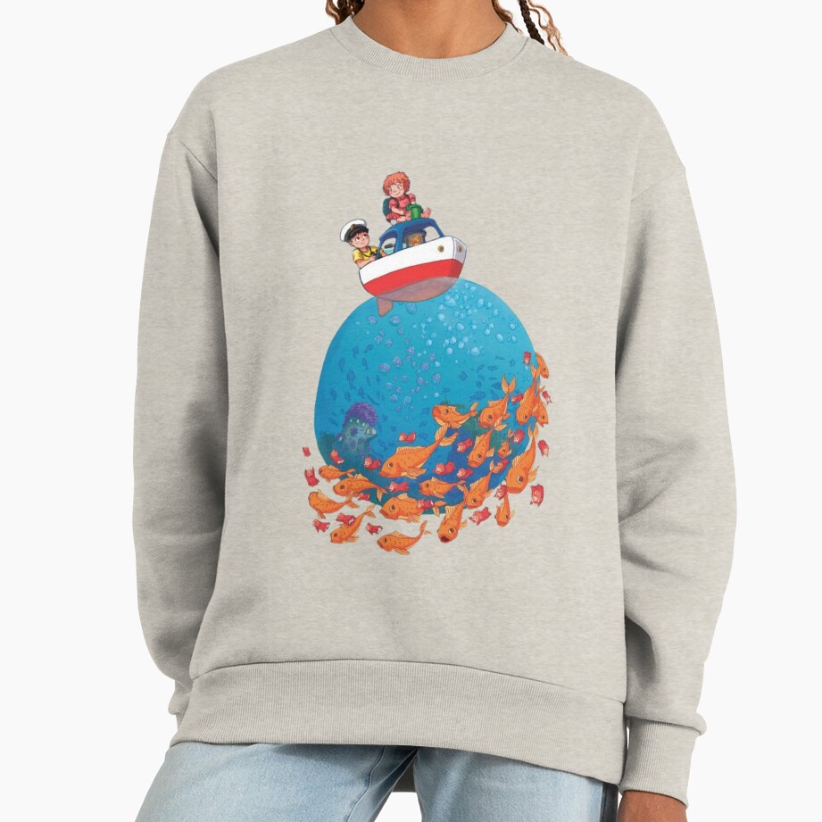 Ponyo Colorful Underwater Adventure Artwork Sweatshirt - Image 3