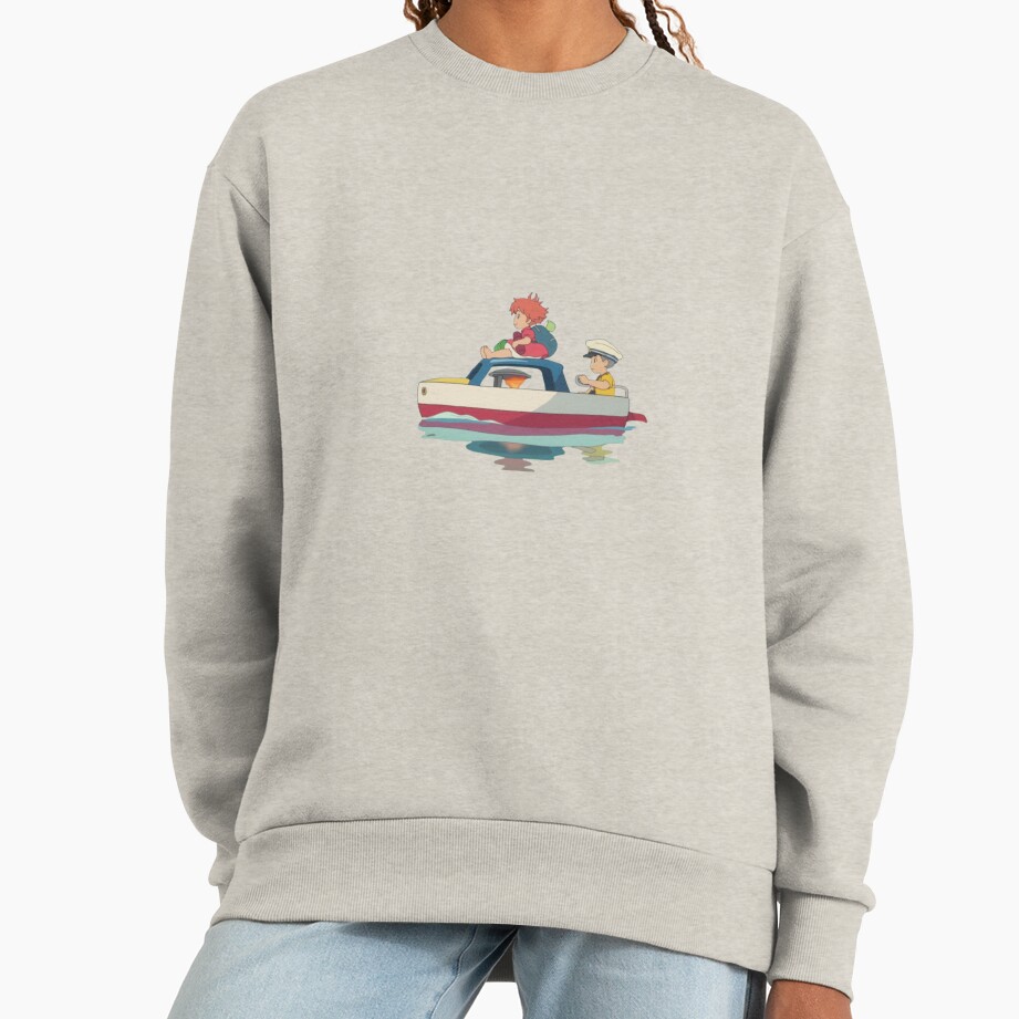 Ponyo And Sosuke Ocean Adventure Artwork Sweatshirt - Image 4